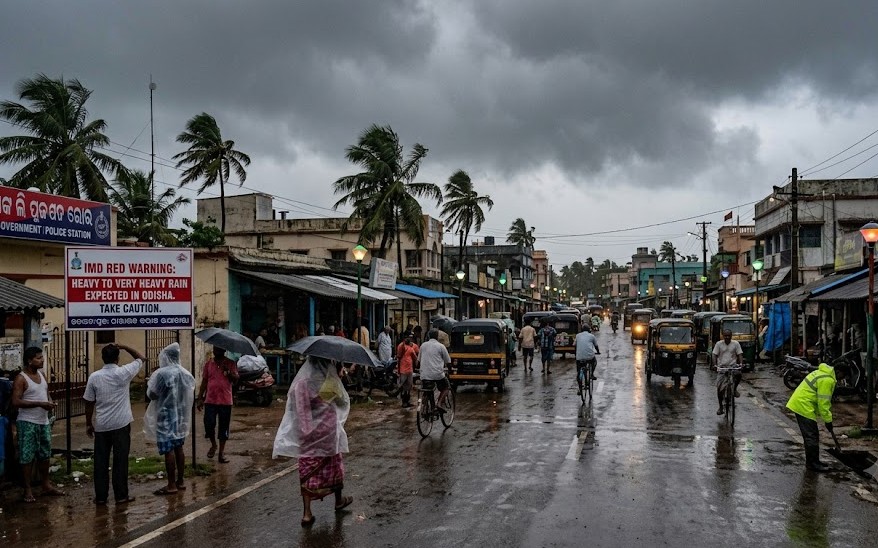 Odisha Braces for Heavy Rain as IMD Issues Red Warning in Several Districts